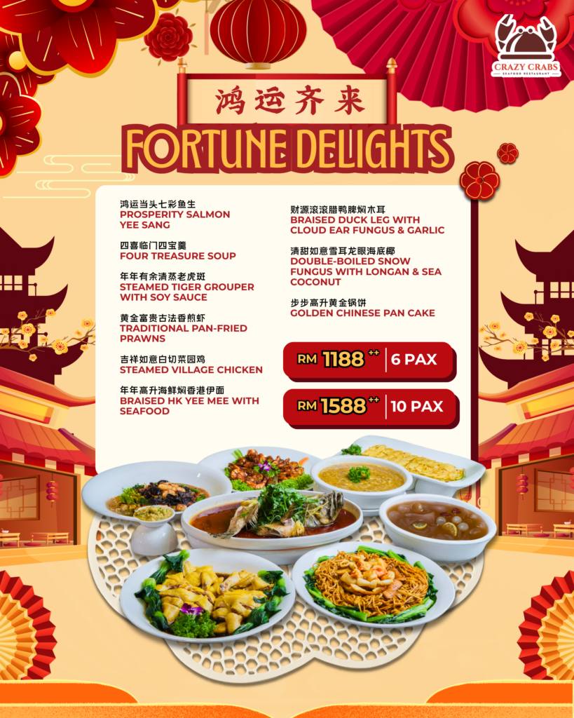 Crazy Crabs Fortune Delights Menu 2026